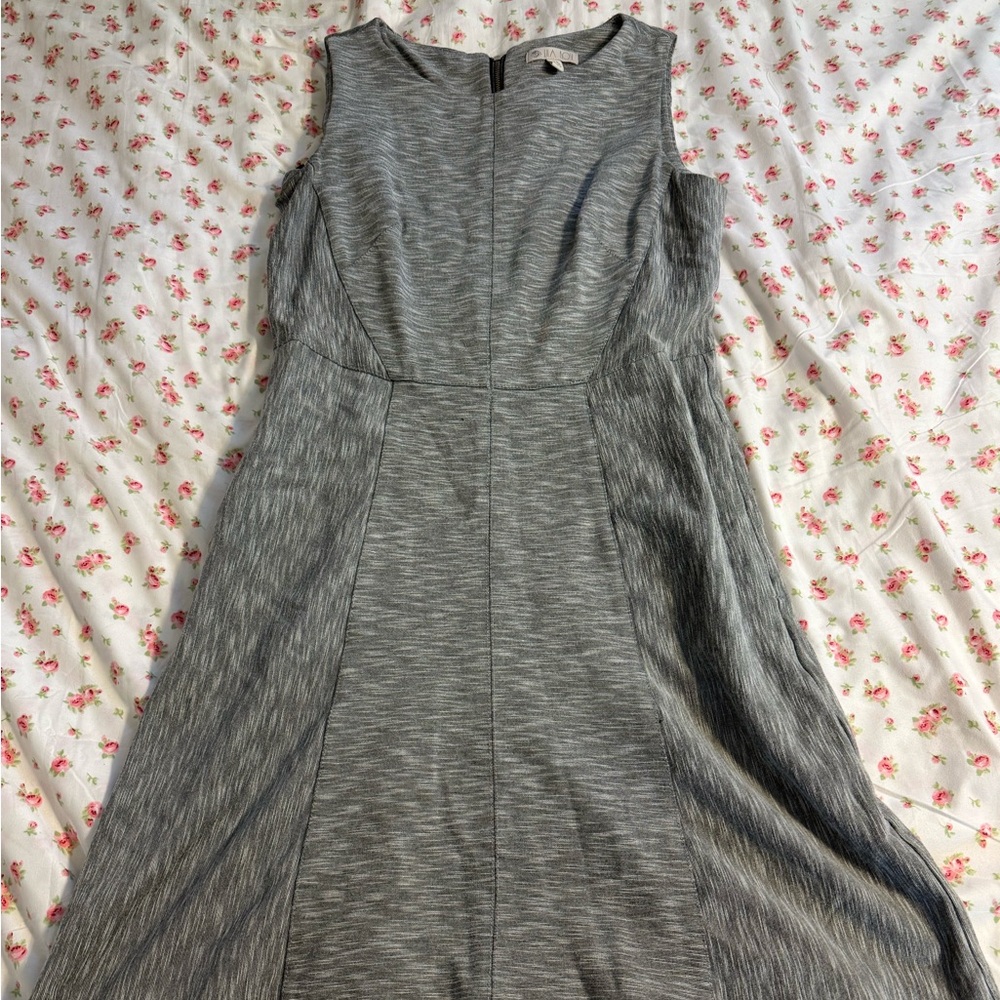Lila Rose Green Ribbed Midi Dress Scoop Neck Sleeveless